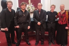 Dr. Robert Shuffett with the performers of his "Reflections on the Serenity Prayer," immediately following the world premiere performance on May 24, 2025 (following a rousing standing ovation).