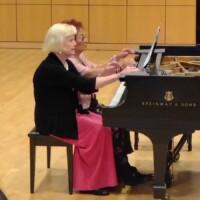 Jane Cole and June Shuffett Playing Duet at 2025 Arts Alive Piano Recital, 09/14/25